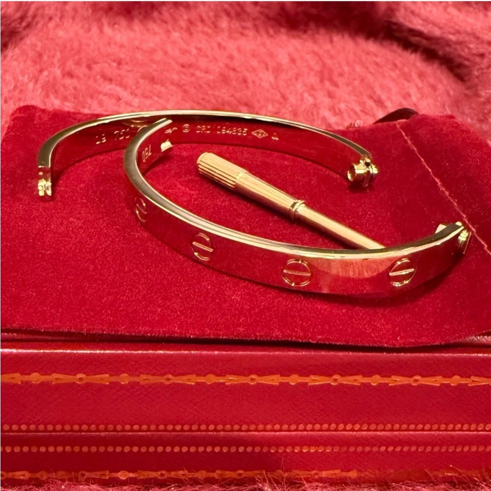 🌟New Gold Plated Stainless Steel Love Screw Driver Bracelet Bangle